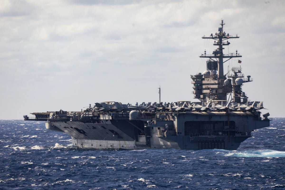 U.S. Aircraft Carrier Transits South China Sea