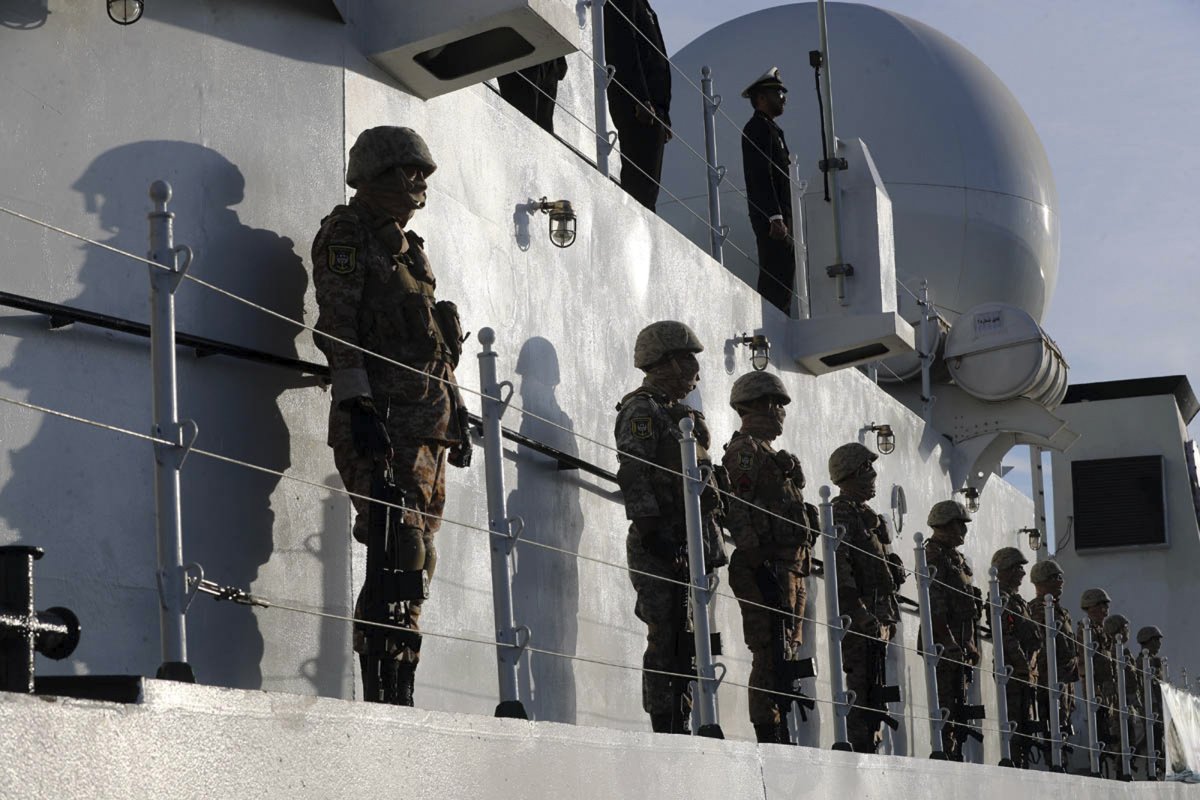 Iranian Navy On Ship In Oman 