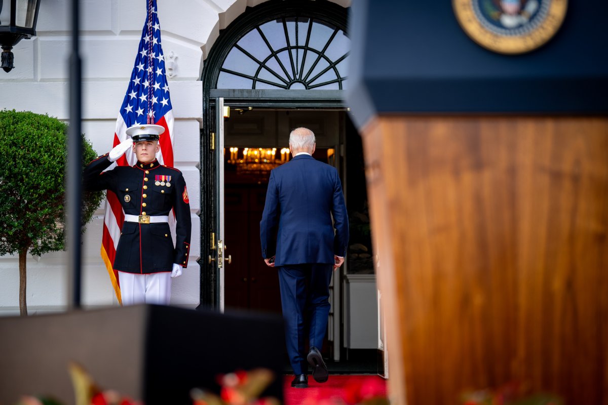 Joe Biden leaves the White House