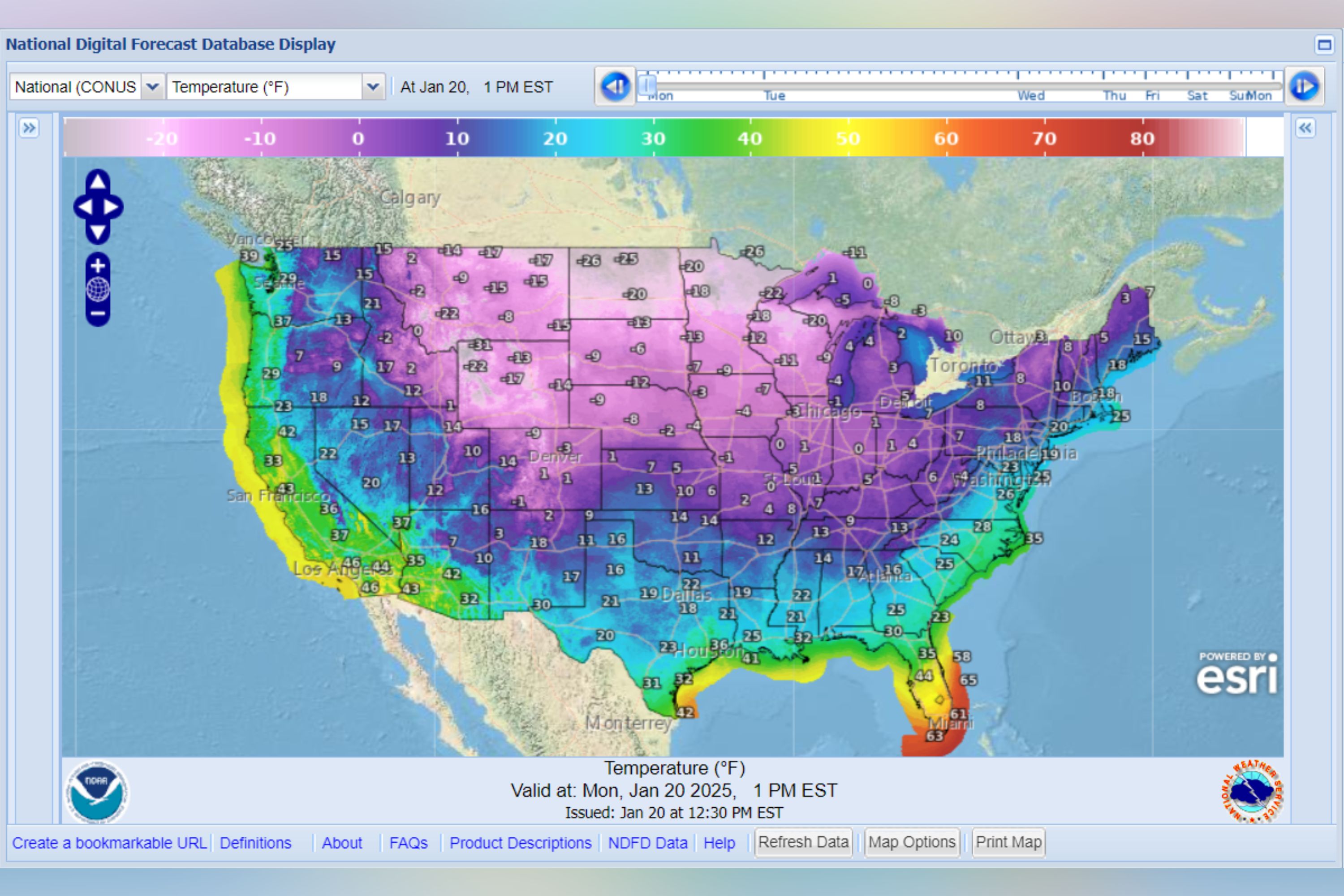 Map Shows Coldest Places in US as Polar Vortex Descends - Newsweek