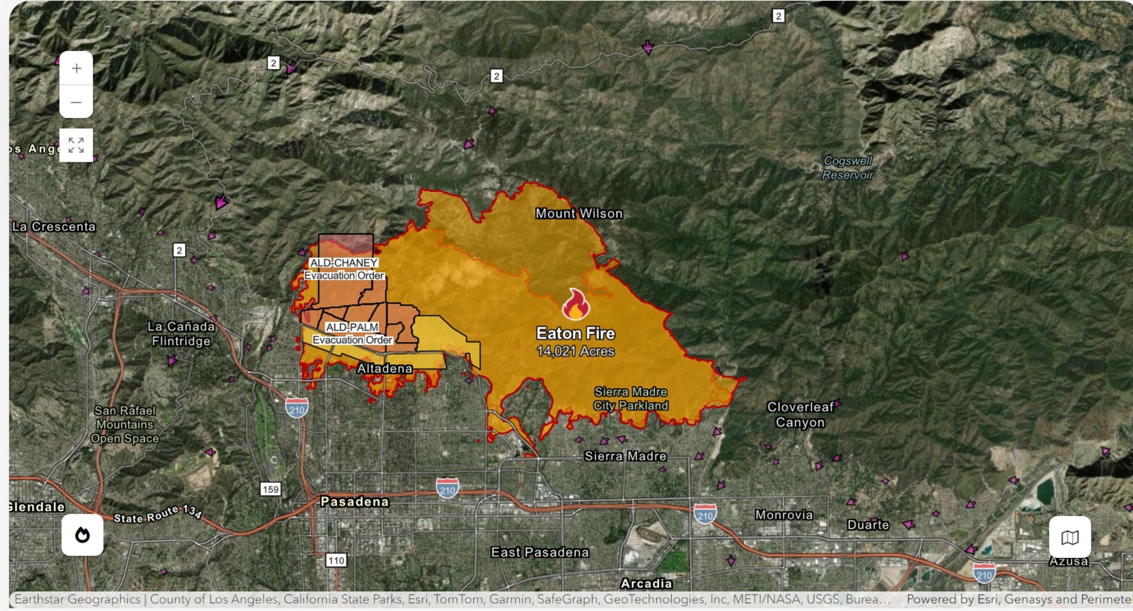 California Wildfire Map Update As Poway Fire Starts - Newsweek
