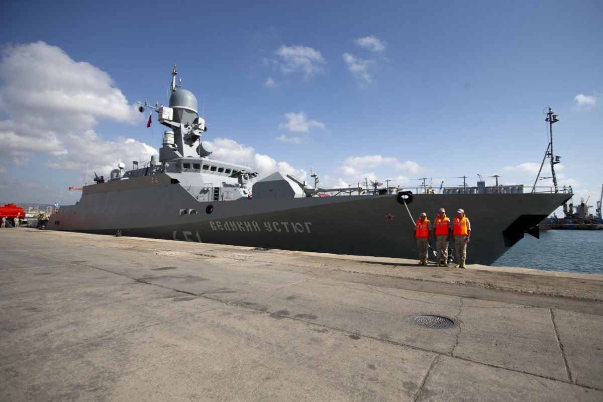 Russian Ship Preparing to Sail From Tartus