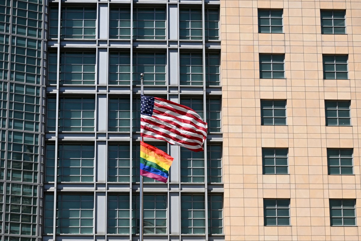 US embassy pride flag