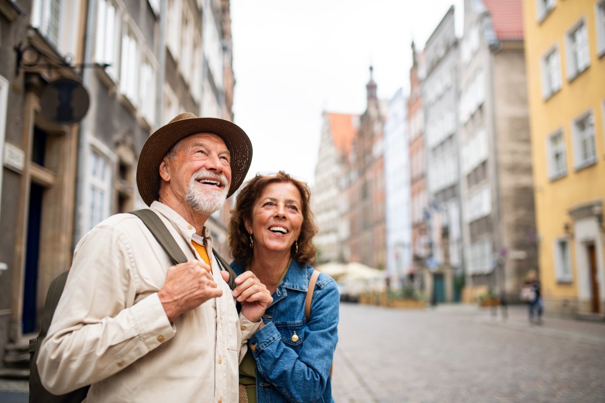 Retired couple on vacation