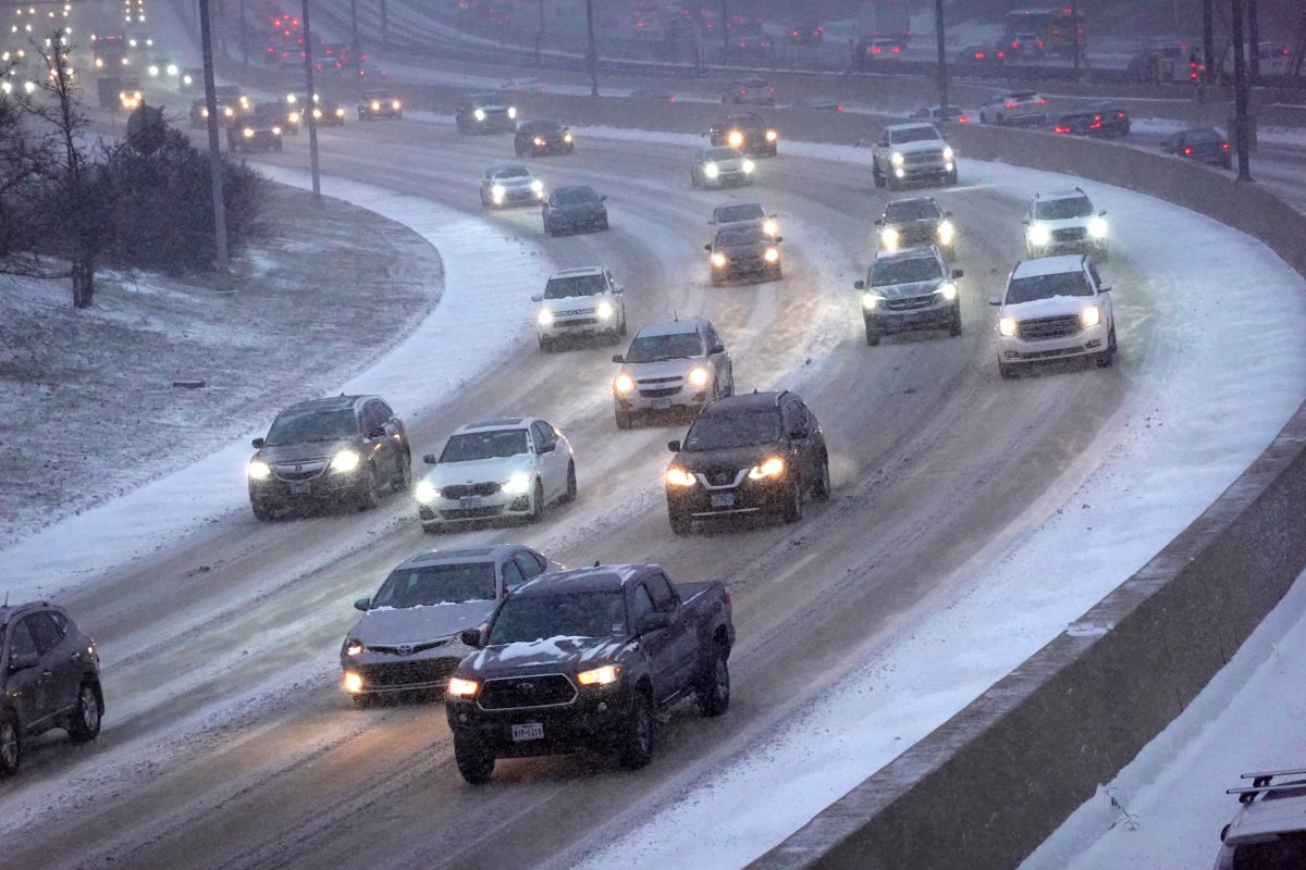 drivers snowy road