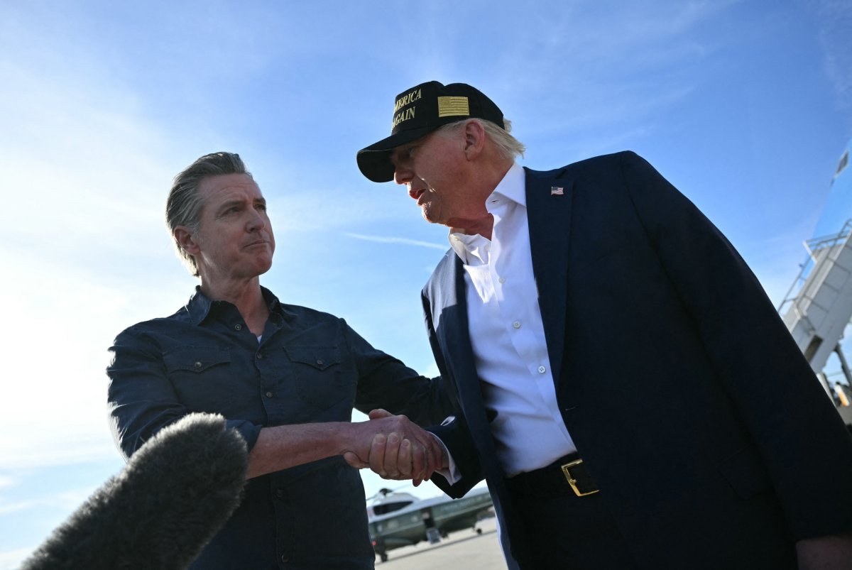 Gavin Newsom and Donald Trump