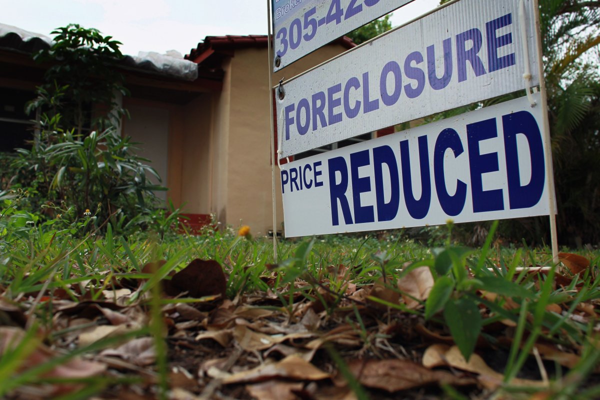 Foreclosure sign in Miami, Florida