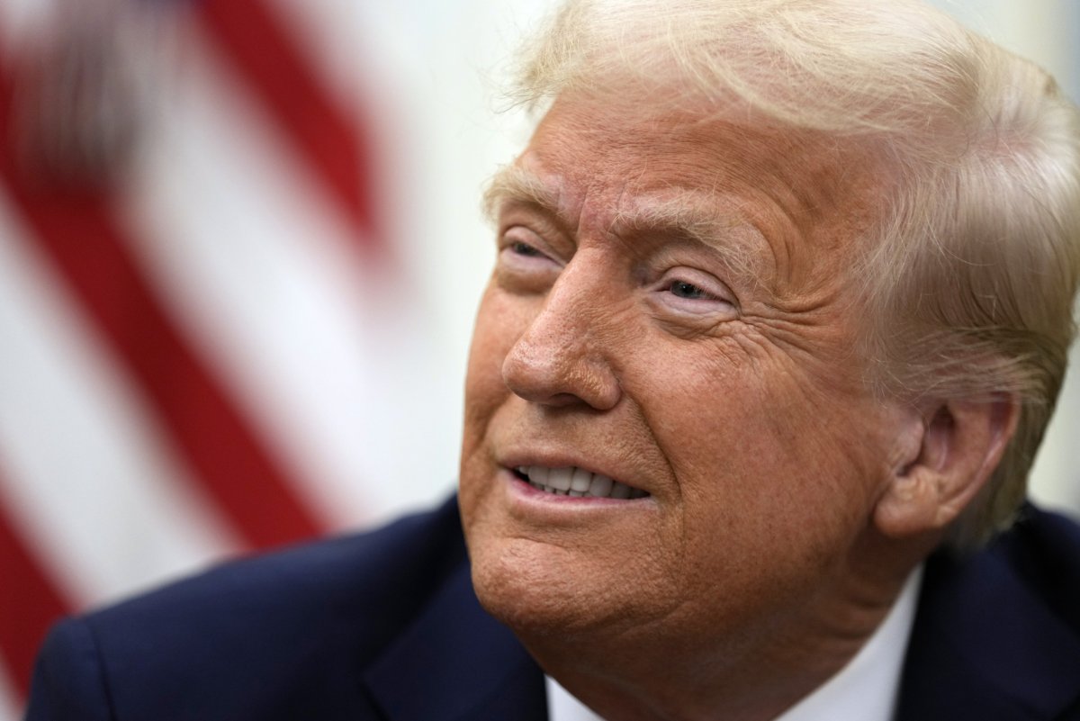 Trump smiling