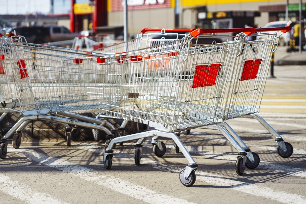 Empty shopping carts