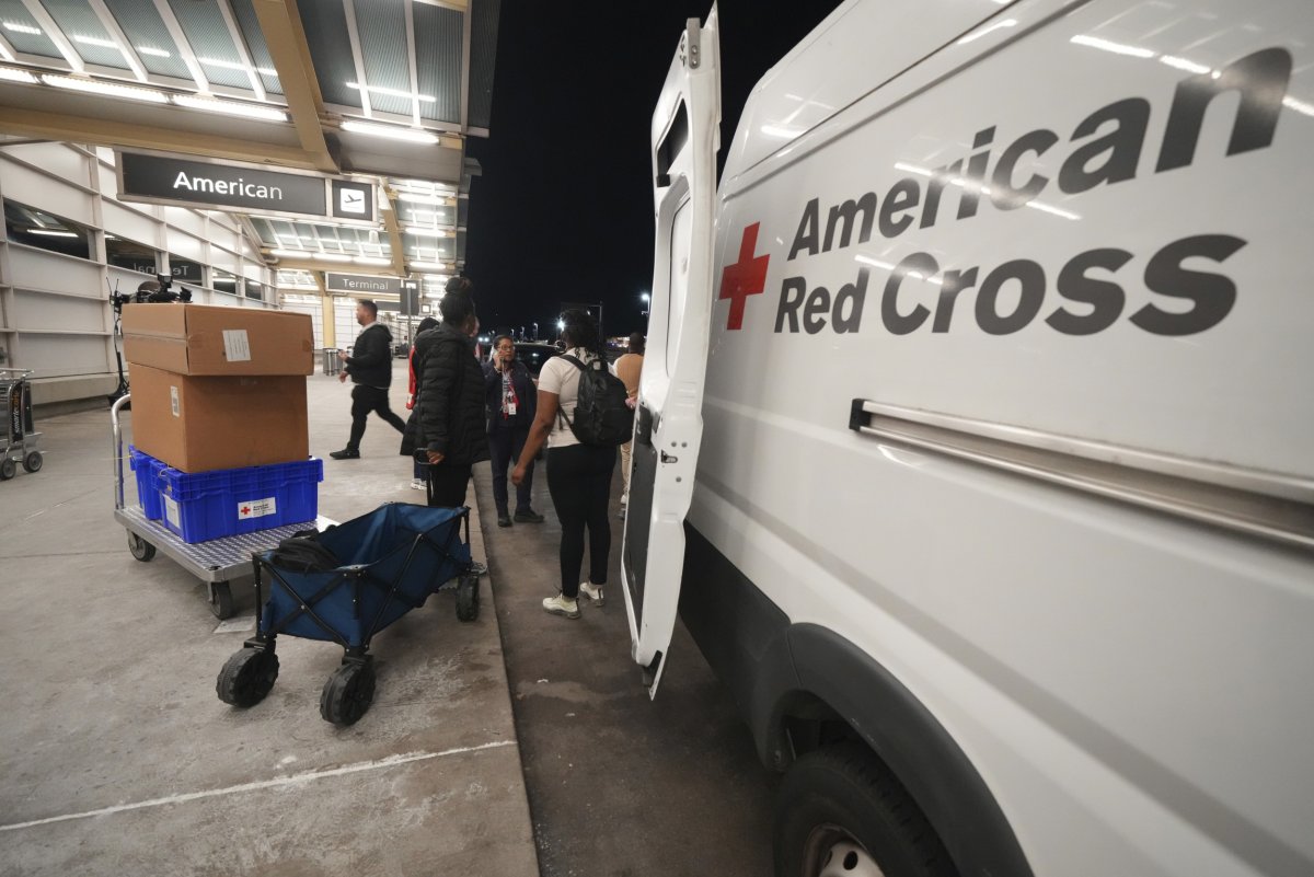 American Red Cross arrive at Ronald Reagan