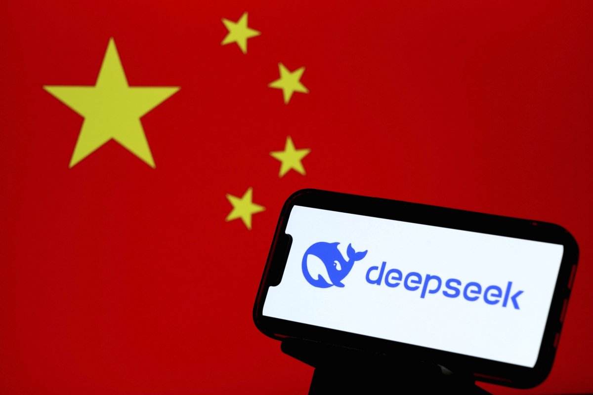 DeepSeek China flag