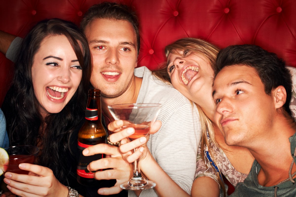 Stock image of people at night club.