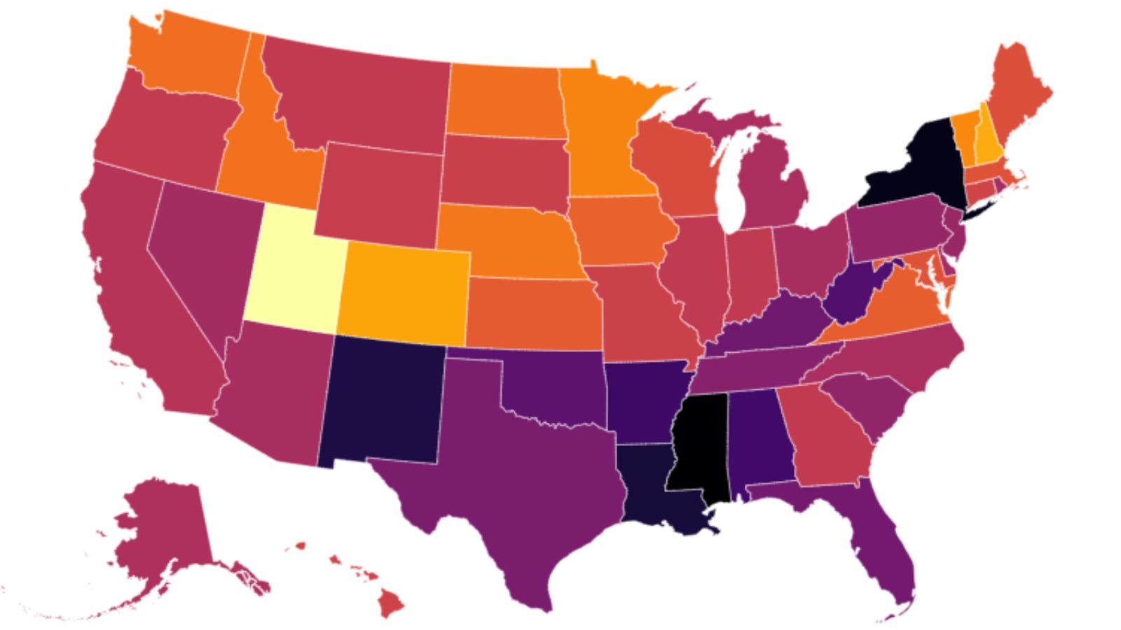 Map Reveals Most Vulnerable States To Natural Disasters Newsweek State Natural Disaster Map