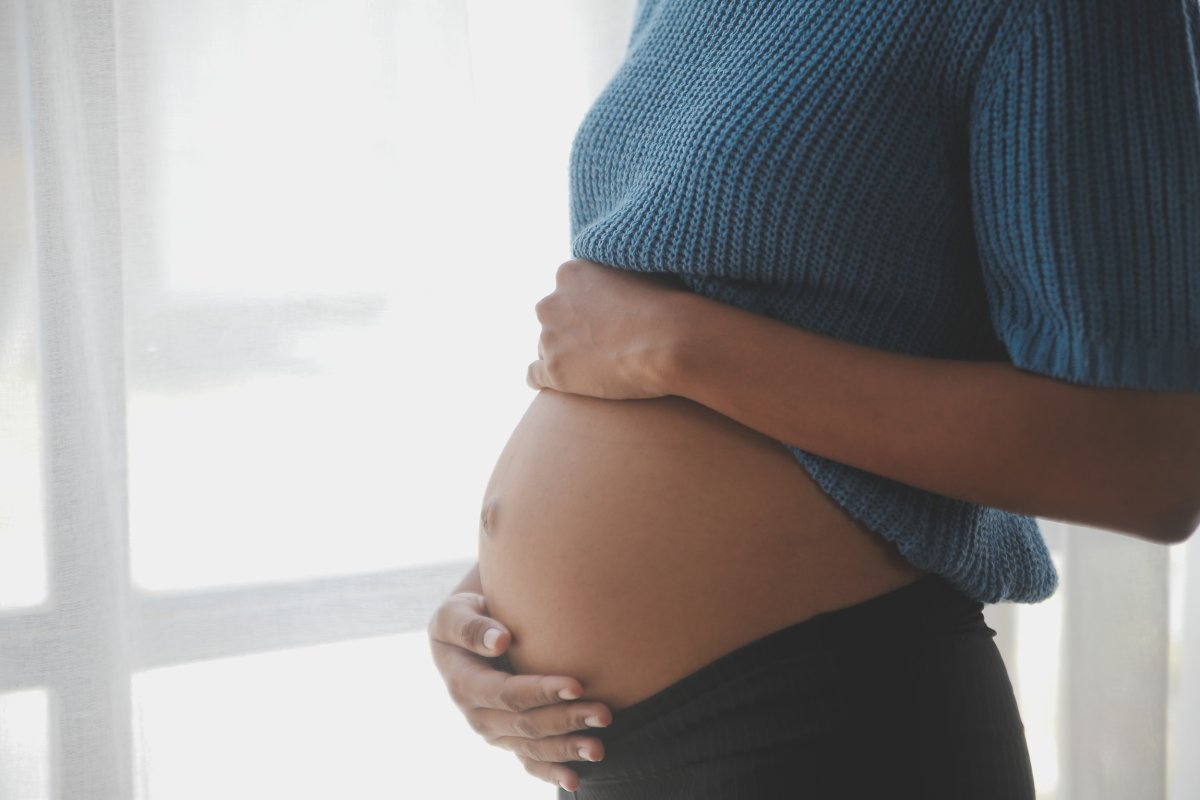 Pregnant woman stock image