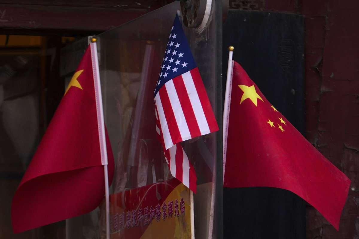 China and U.S. national flags