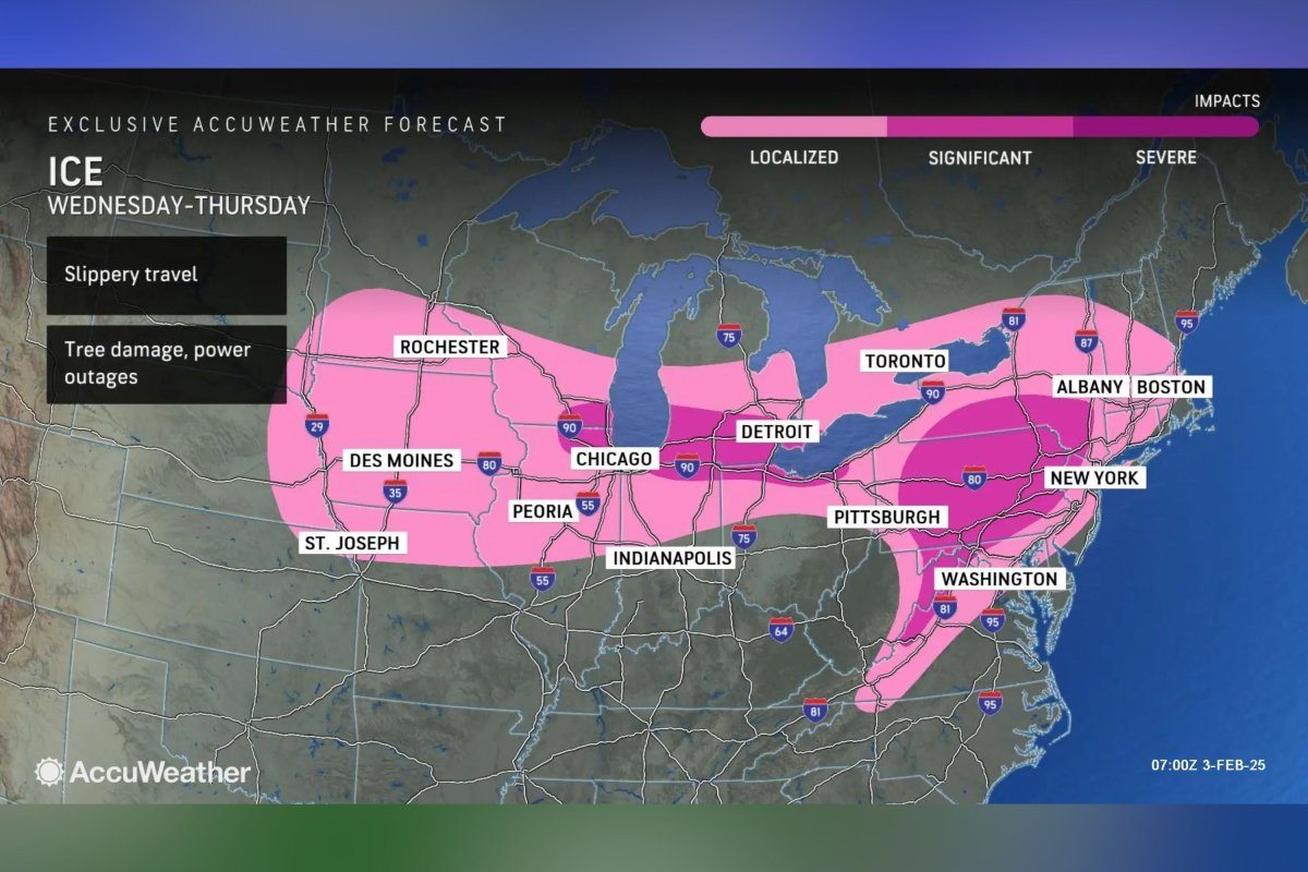 Snow, Ice Maps Show Which States Will Be Hit Hardest - Newsweek