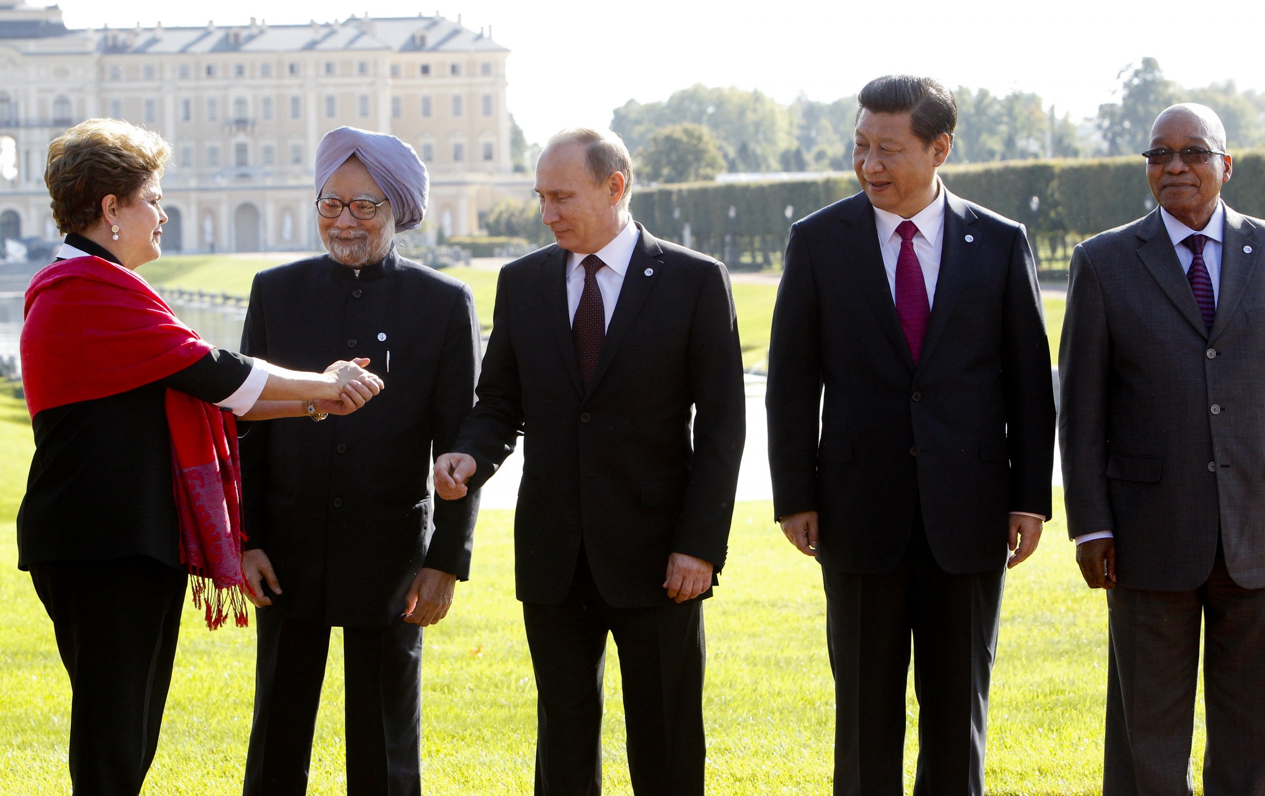 BRICS leaders near St. Petersburg