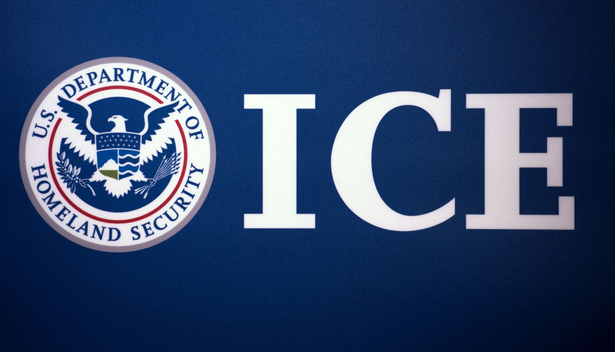 The Immigration and Customs Enforcement (ICE) seal