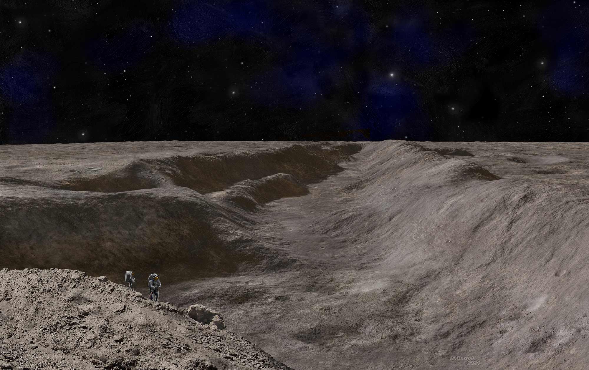 How an Asteroid Hit the Moon and Made Two 'Grand Canyons'