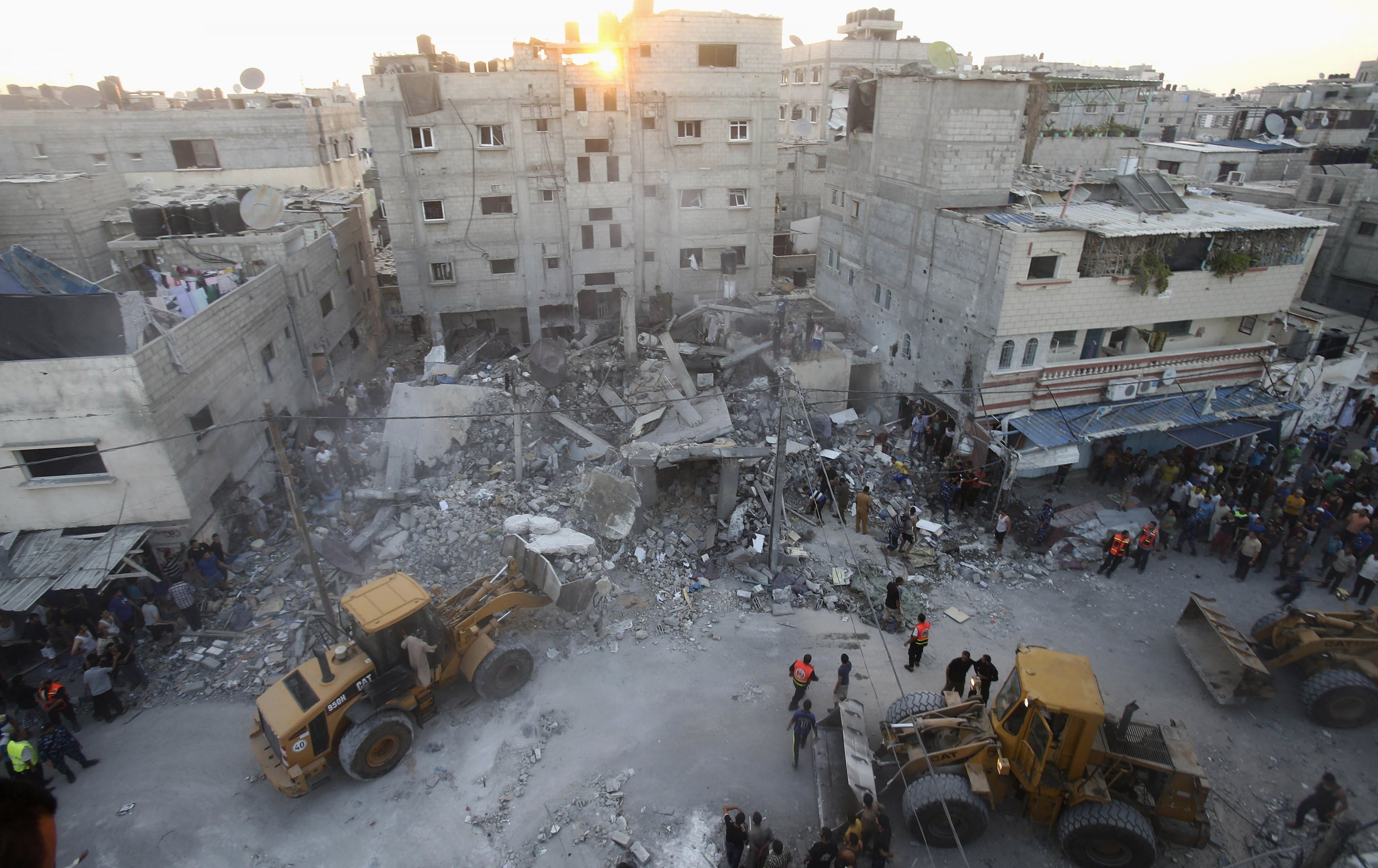 Rubble of house in Gaza