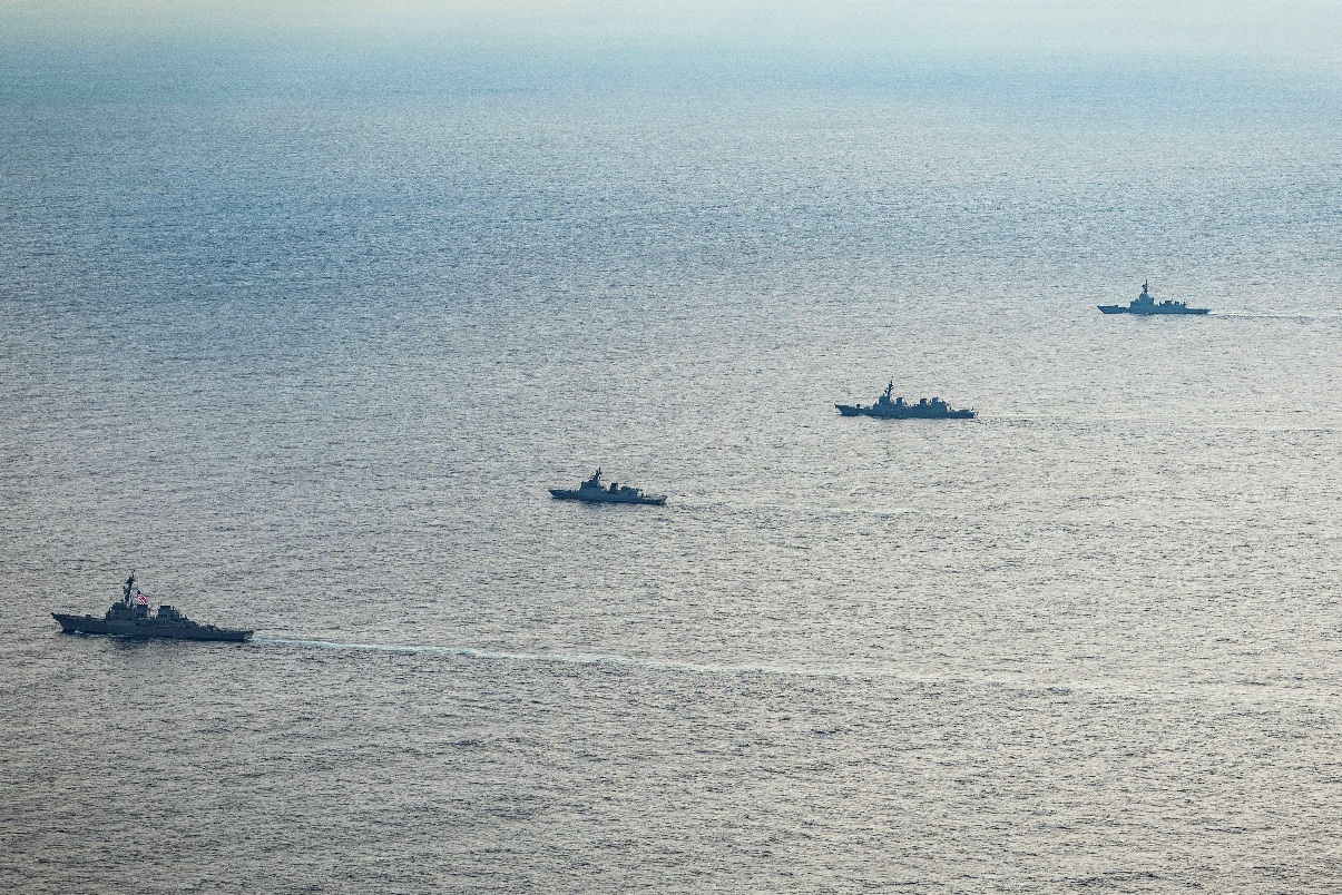 Pictures Show Chinese Warship Shadowing US and Allies