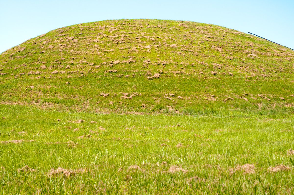 Emerald Mound along the Natchez Trace Parkway.