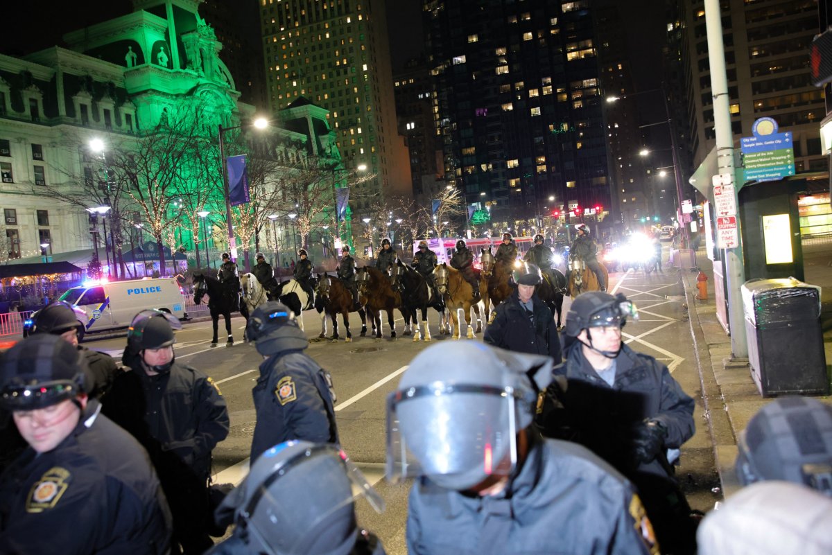 Philadelphia streets after Super Bowl