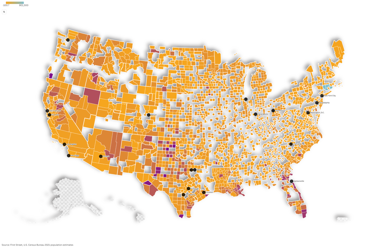 First Street Map Climate Change House Prices