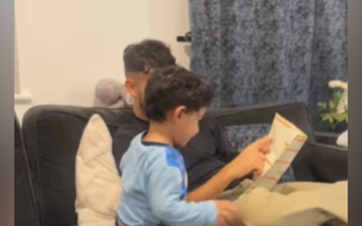 Neelam Mirza-Akram's son Haris reading.