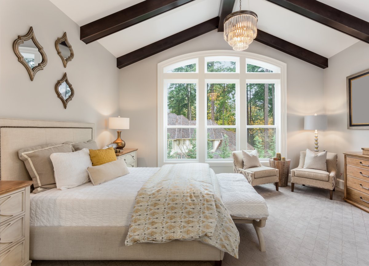 Main bedroom stock image