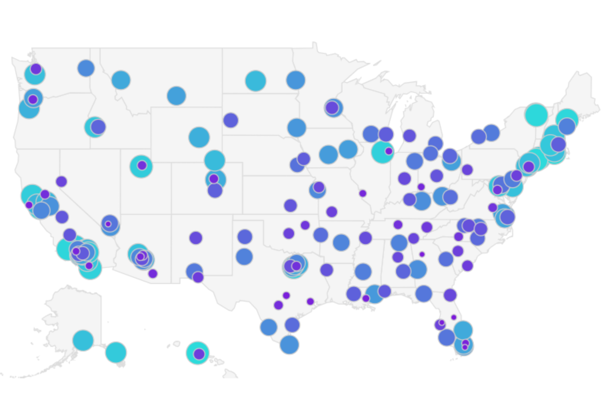 Map shows best places for weddings