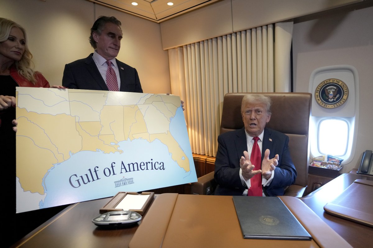 Trump and Gulf of America Map