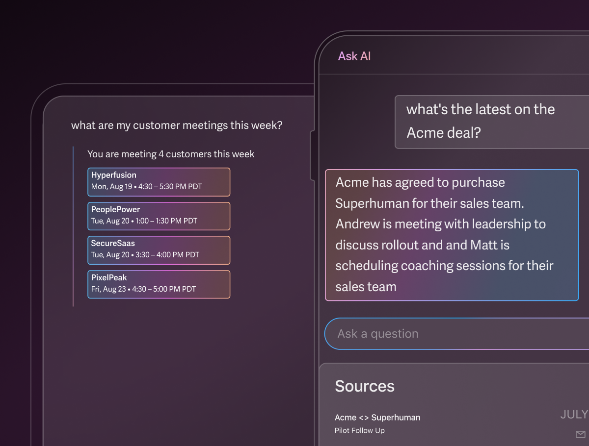 Superhuman AI software screenshot