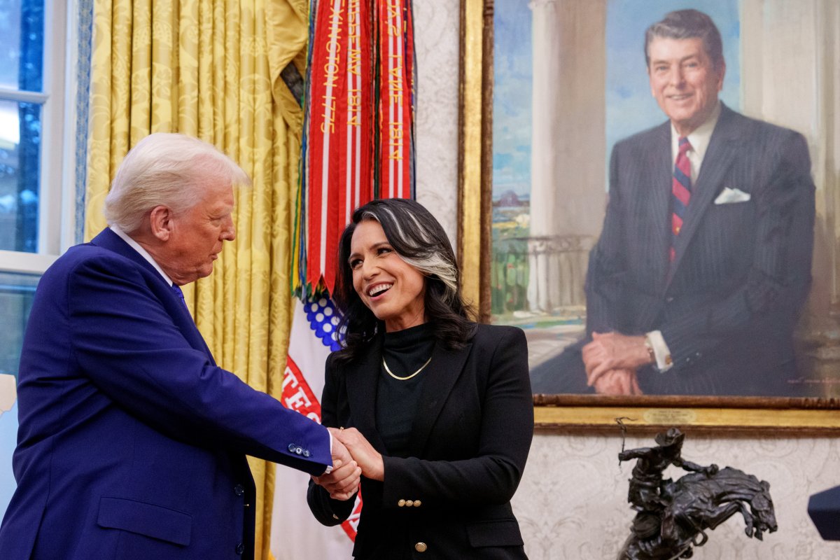 Tulsi Gabbard and Donald Trump