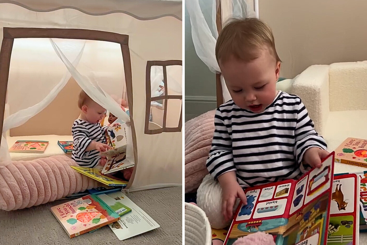 Baby reading