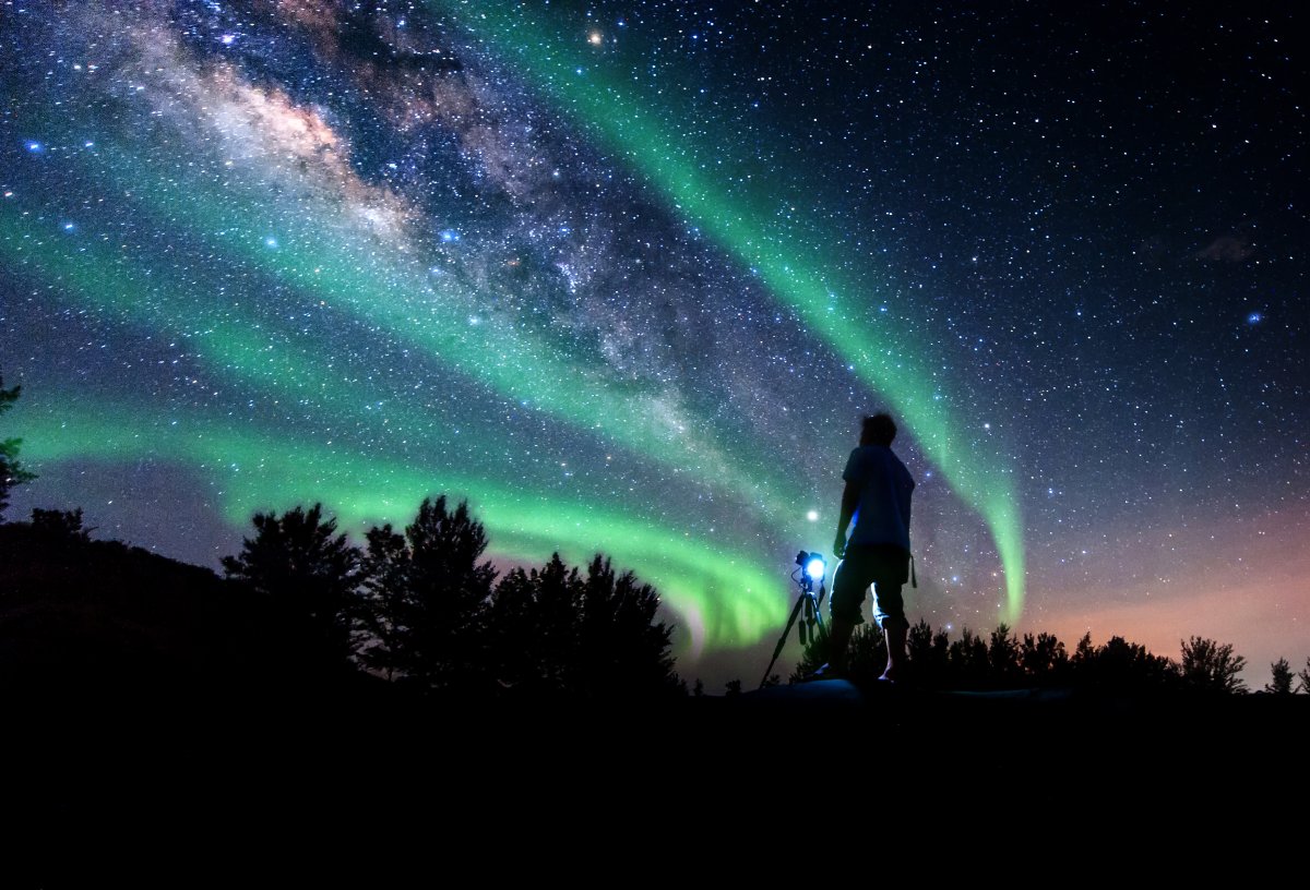 Stock image of the northern lights