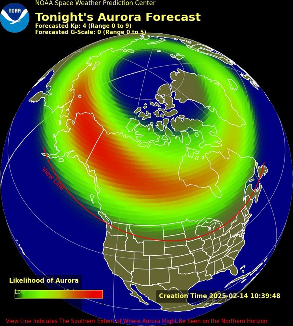 Tonight's aurora forecast