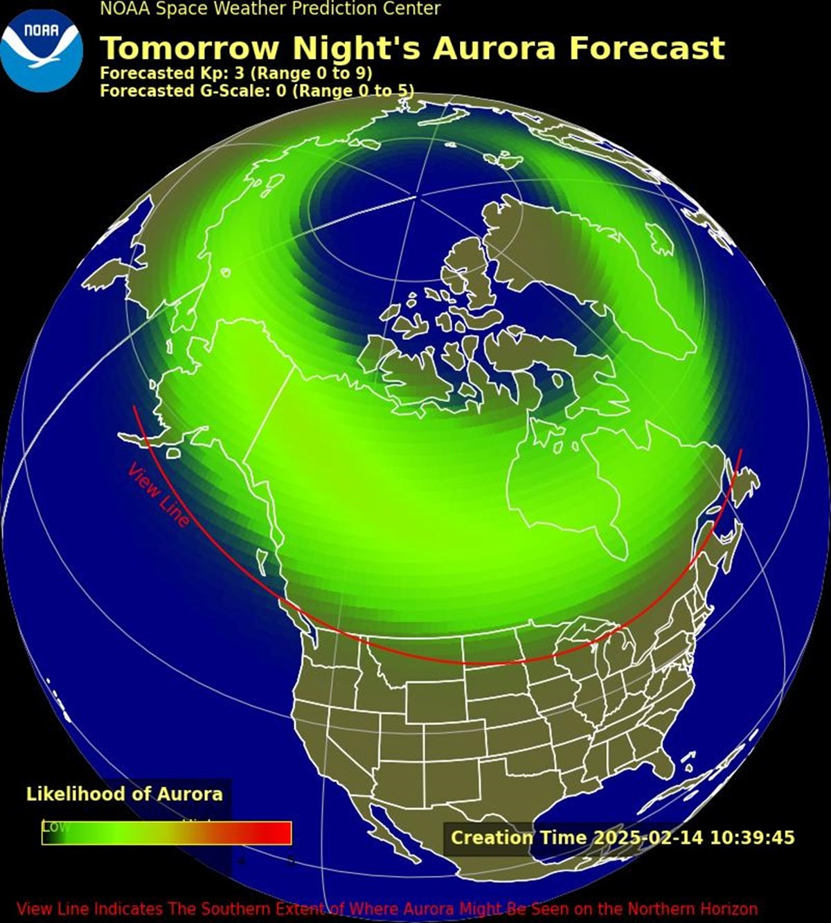 Tomorrow night's aurora forecast