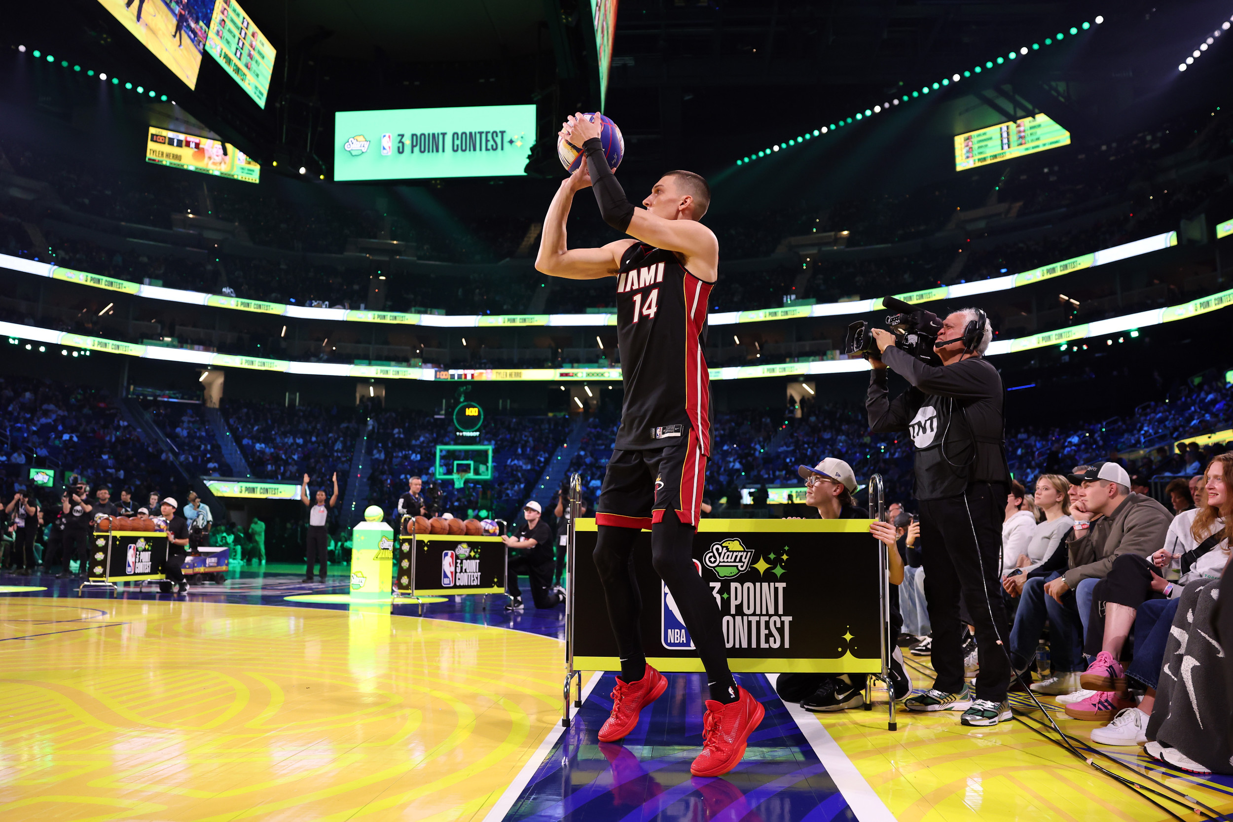 Miami Heat's Tyler Herro Wins 3-Point Contest Trophy in Epic Battle