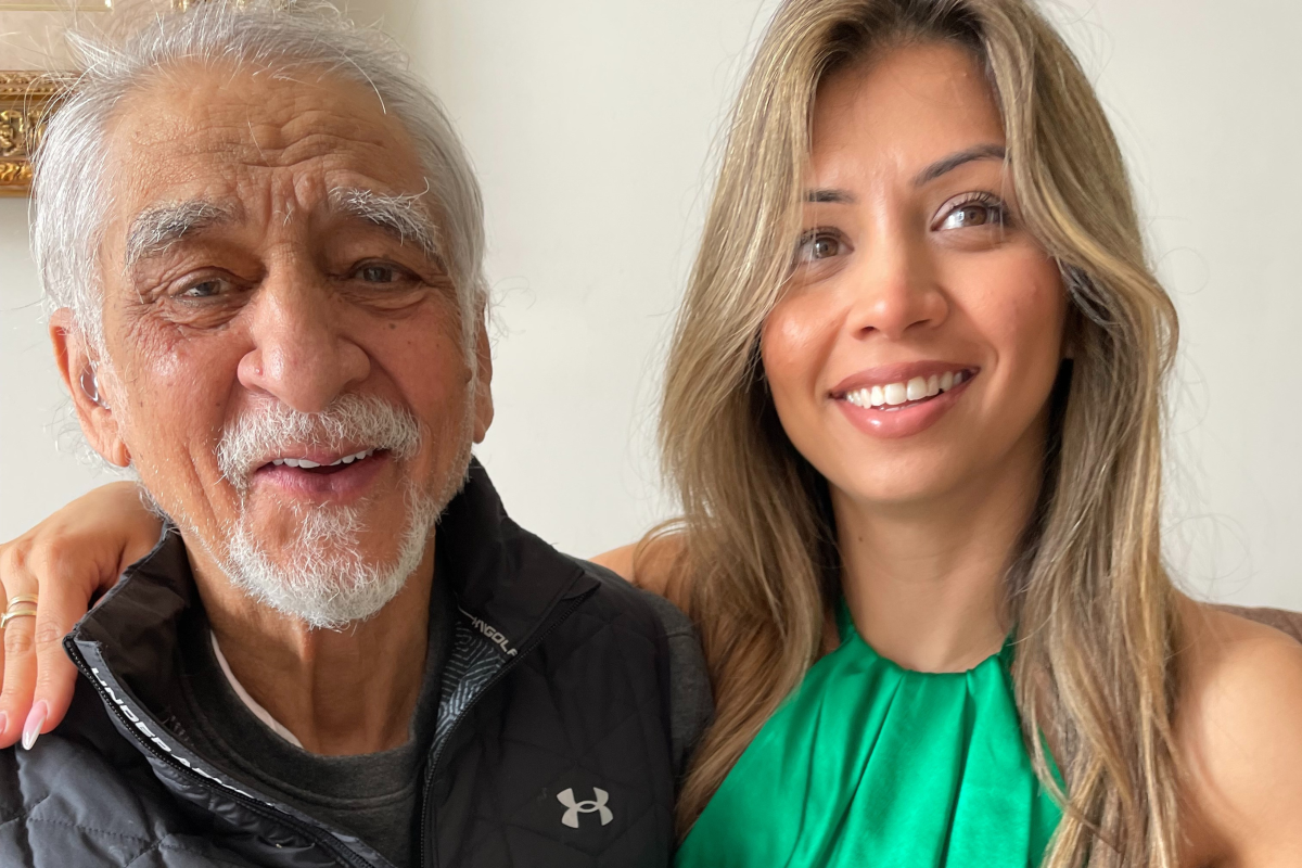 Yasmeen Messrie and dad