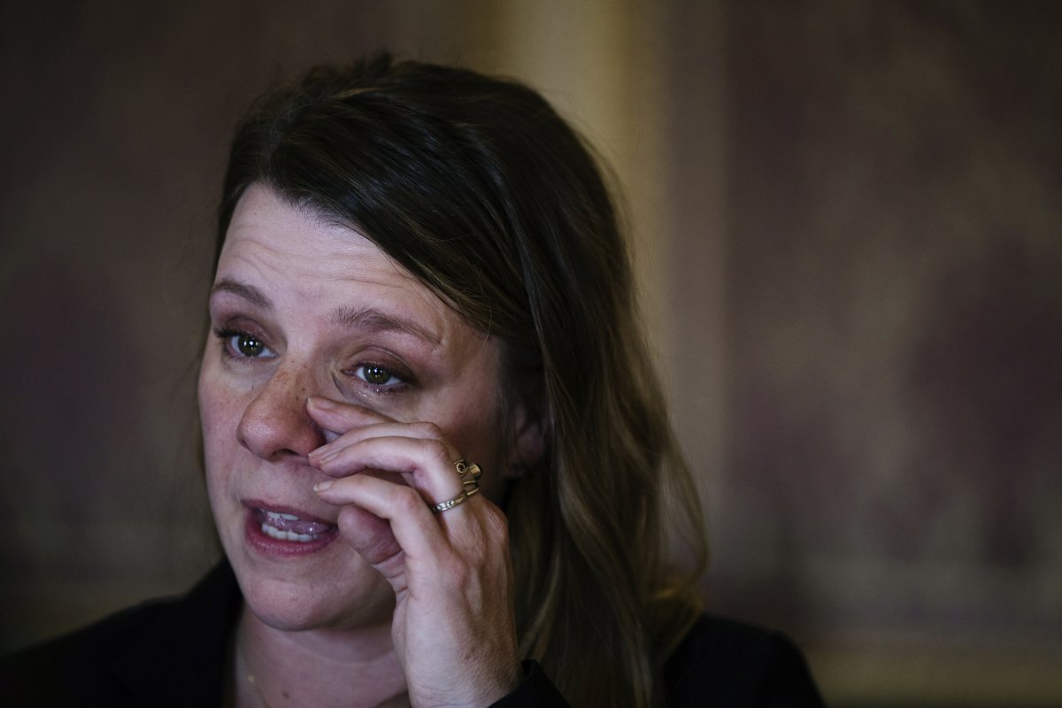 Nicole Schmidt Gabby Petito's mother cries
