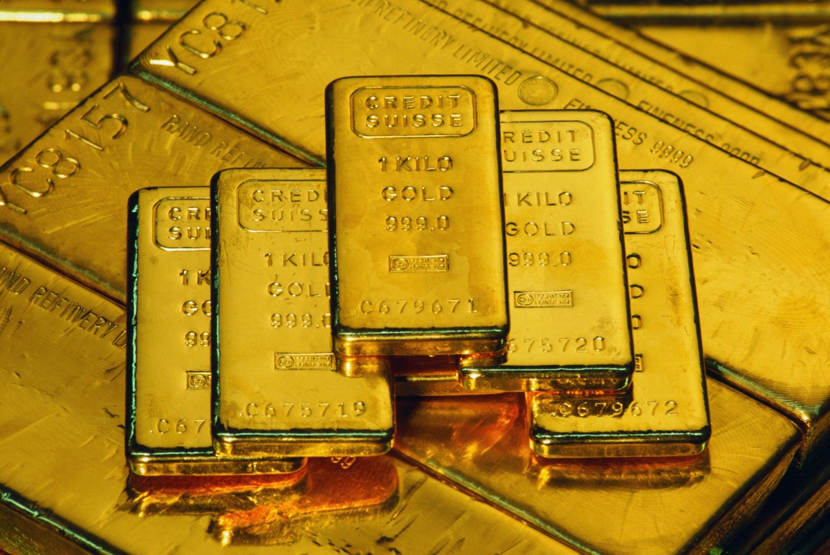Stock photo of gold bars