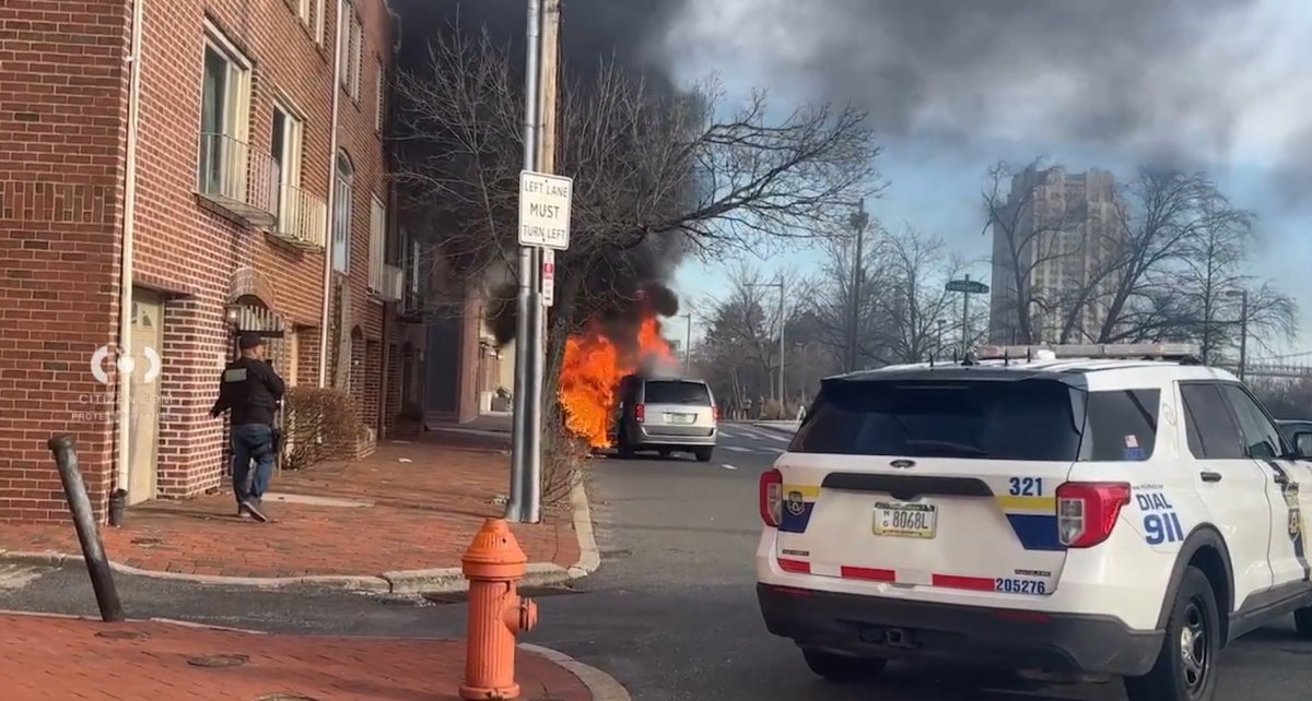 Philadelphia ICE van fire