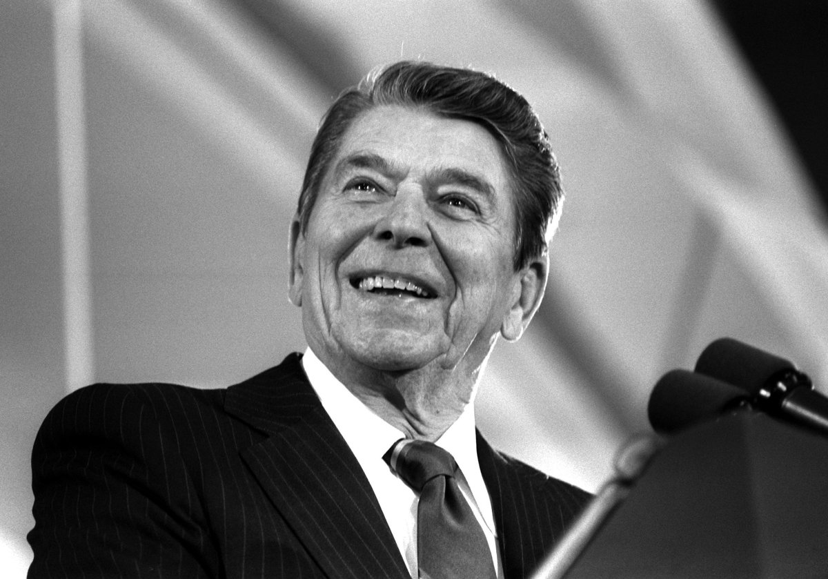 US President Ronald Reagan in 1987