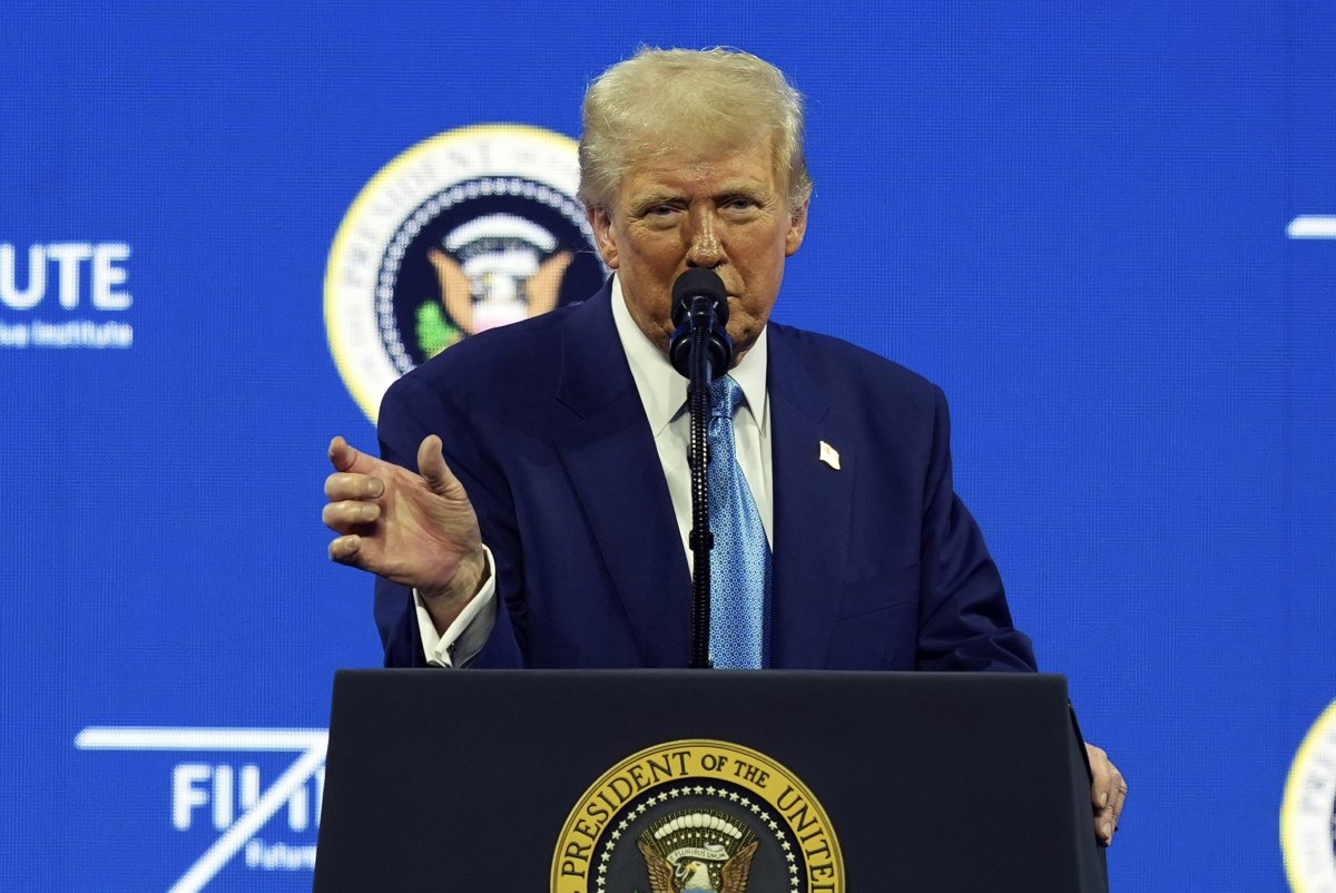 President Donald Trump speaks in Miami