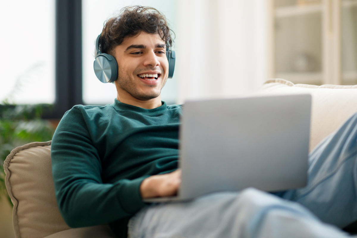 Young man on laptop