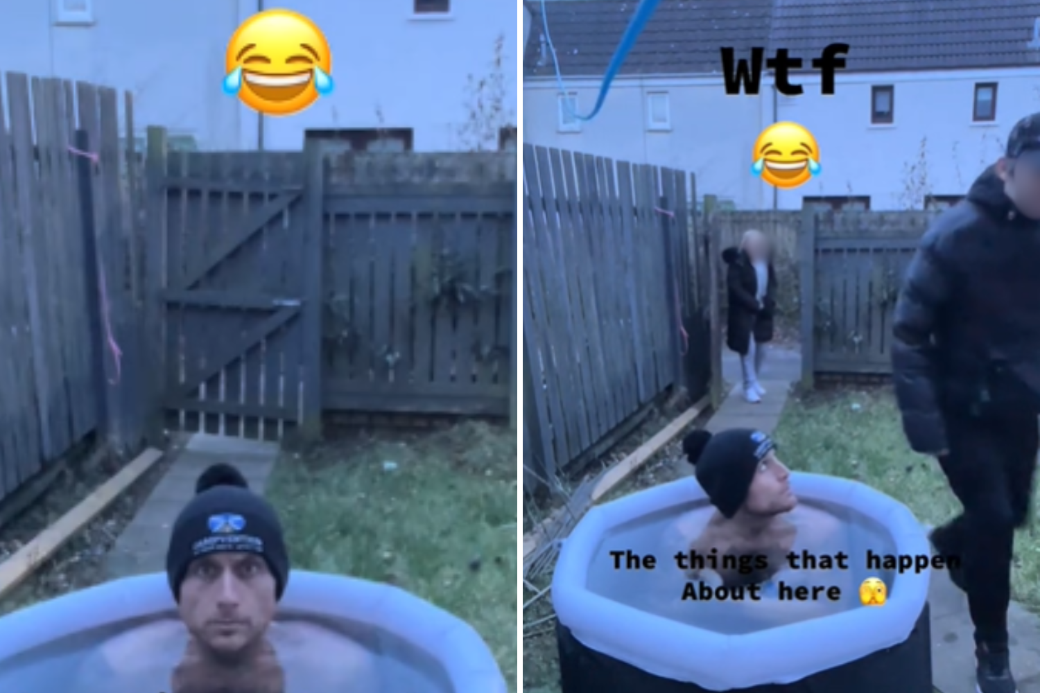 Man Takes Cold Plunge in Backyard—Then Strangers Enter Unexpectedly