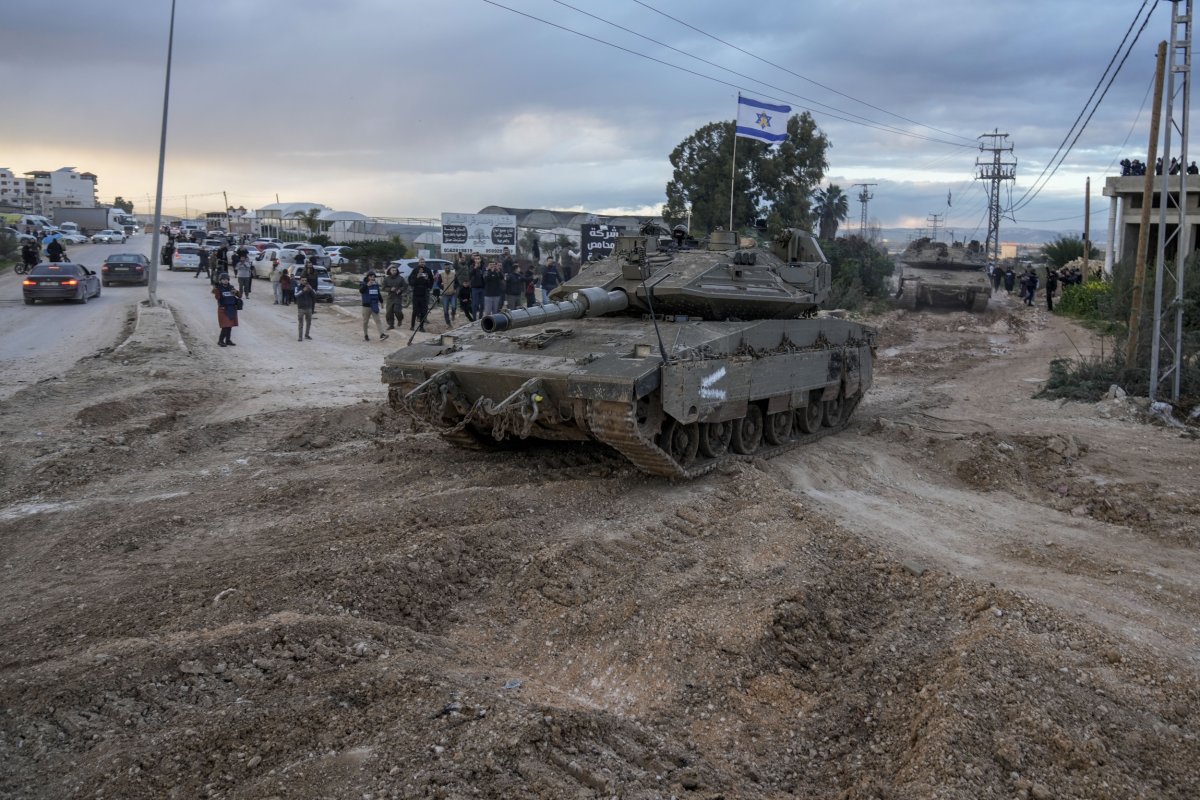 Israel tank in West Bank