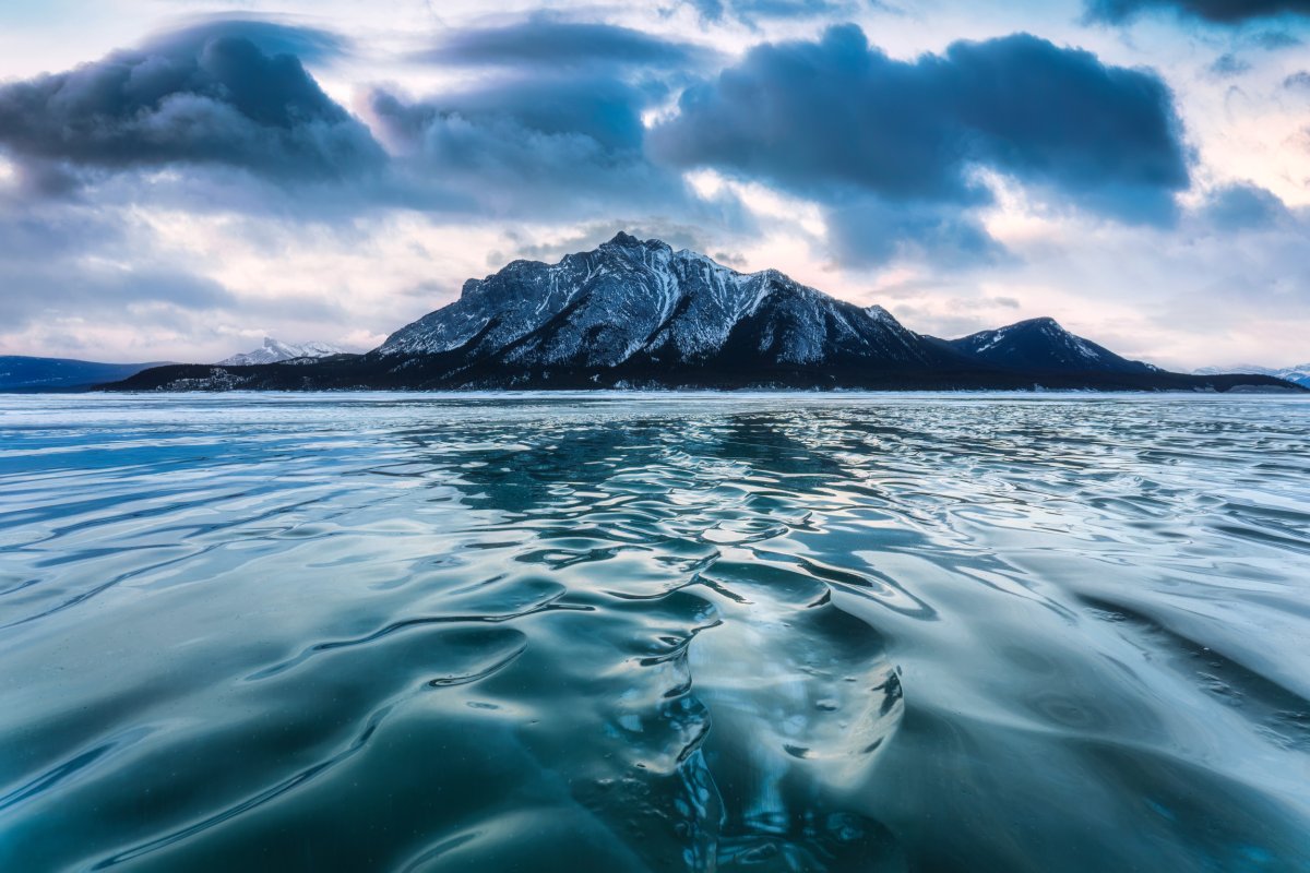 Frozen Abraham Lake