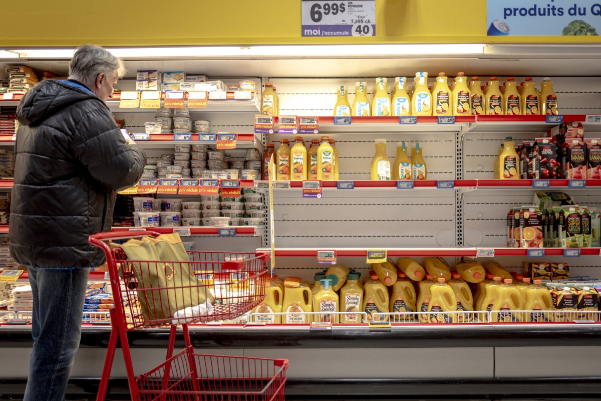 カナダの食料品店